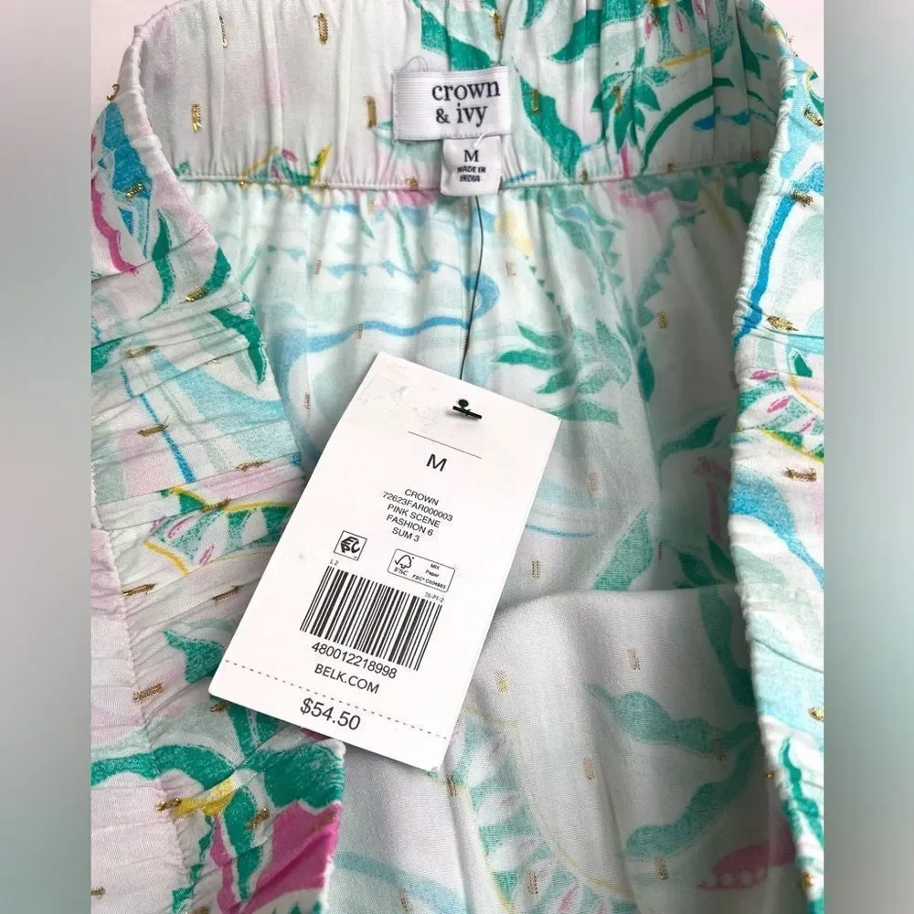 Crown & Ivy Tropical Print Women's Skirt